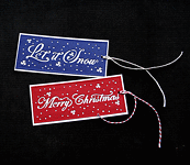 Festive Greeting Tags - 2pack - Handcrafted Christmas Tags - dr18-0036